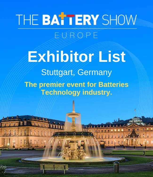The Battery Show Exhibitor List 2026