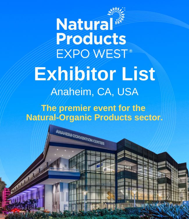 Natural Products Expo West Exhibitor List