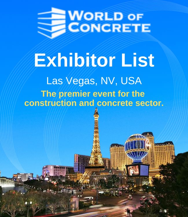 World of Concrete Exhibitor List